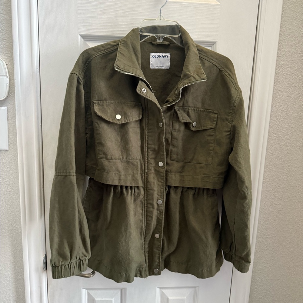 Old Navy Women's Utility Jacket in Olive Green‎